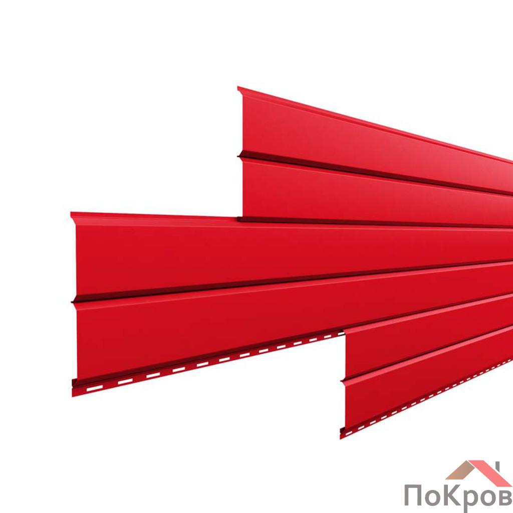Сайдинг Lбрус-15х240 (ПЭ-01-3020-0.45) насыщенный красный