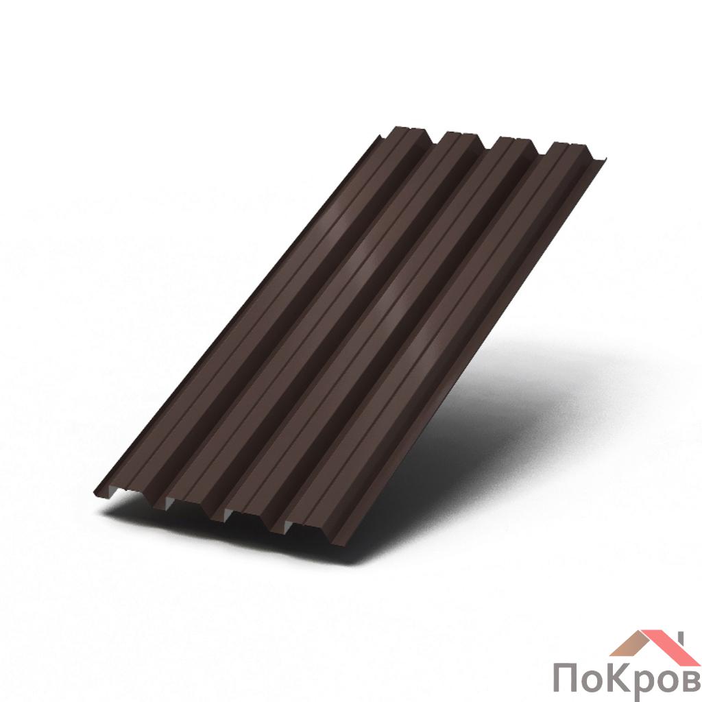 Профилированный лист Н-60х845 (ПЭ-01-8017-0.7) коричневый шоколад